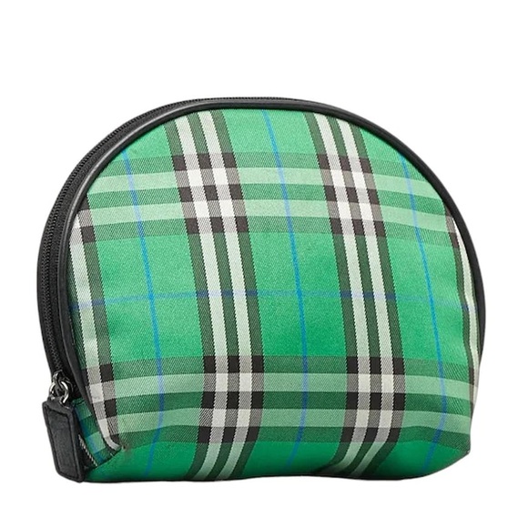 ✨BURBERRY House Check Canvas
Makeup Toiletry Accessories Zipper Bag Green RARE - Picture 1 of 16